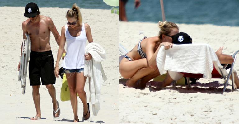 Fiuk ganha beijo da namorada em praia do Rio de Janeiro