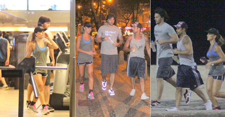 Sabrina Sato e Fábio Faria malham juntos no Rio