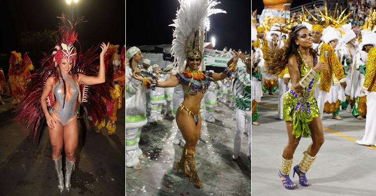Famosos alegram o sambódromo do Anhembi no desfile das campeãs em SP