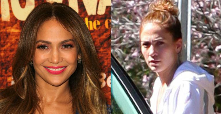 Jennifer Lopez sai de casa sem make