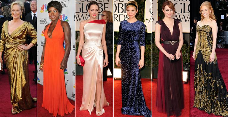 Relembre os looks das estrelas durante a temporada de premiações