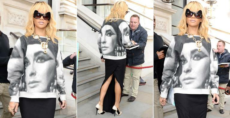 Rihanna presta homenagem à Elizabeth Taylor em Londres
