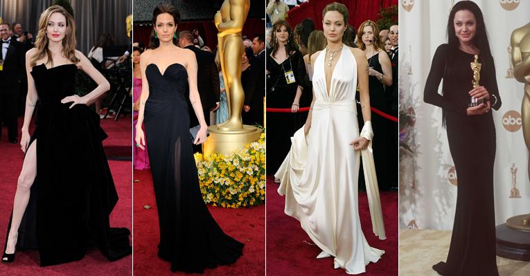 Veja os looks de Angelina Jolie nas edições do Oscar