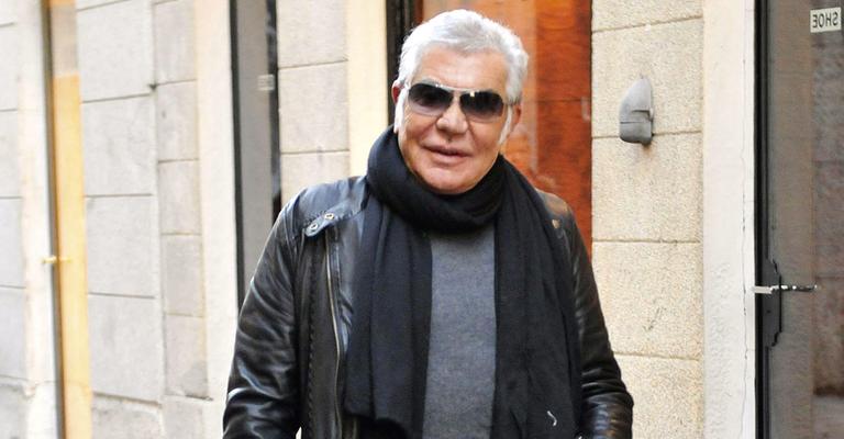 Roberto Cavalli e seu cão