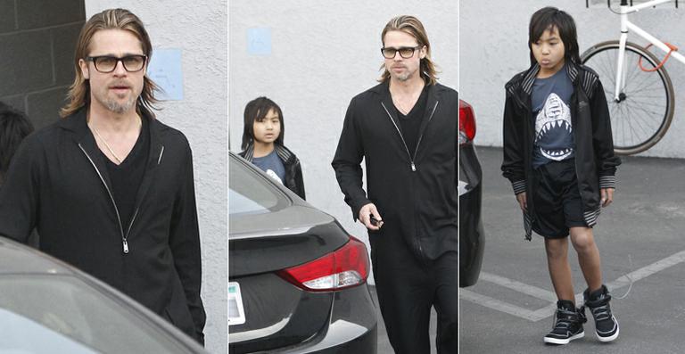Brad Pitt compra guitarra para o filho mais velho
