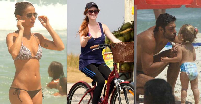 Fernanda de Freitas, Marina Ruy Barbosa e Victor Pecoraro curtem sábado de sol