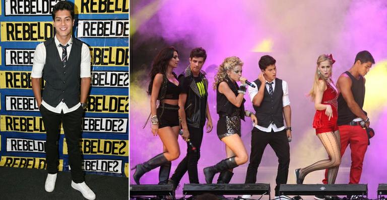 Arthur Aguiar comemora aniversário no palco com os colegas da banda ‘Rebeldes’