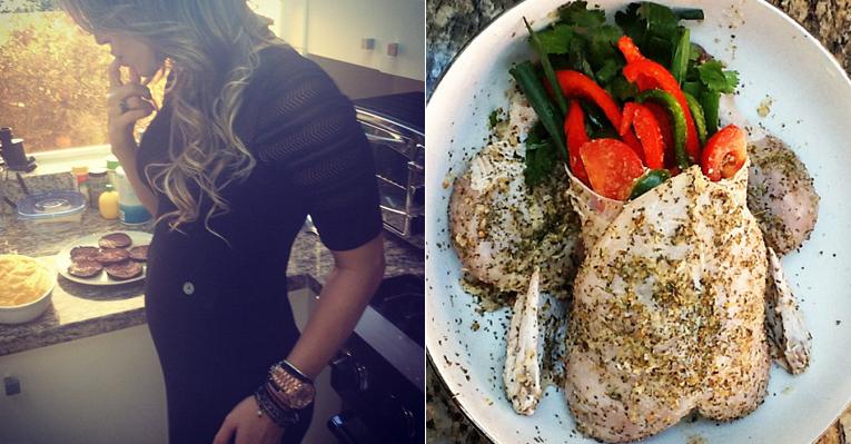 Grávida, Claudia Leitte exibe talento na cozinha