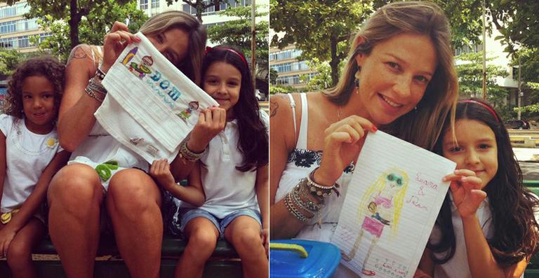 Luana Piovani mostra presentes do filho Dom