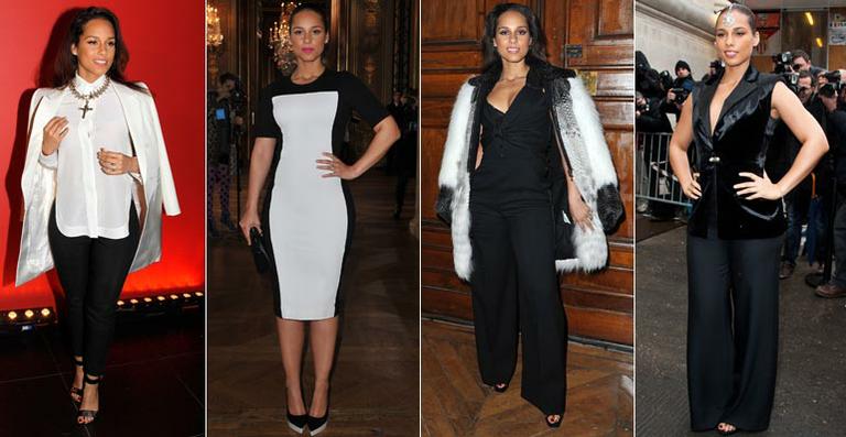 Os looks de Alicia Keys na semana de moda de Paris