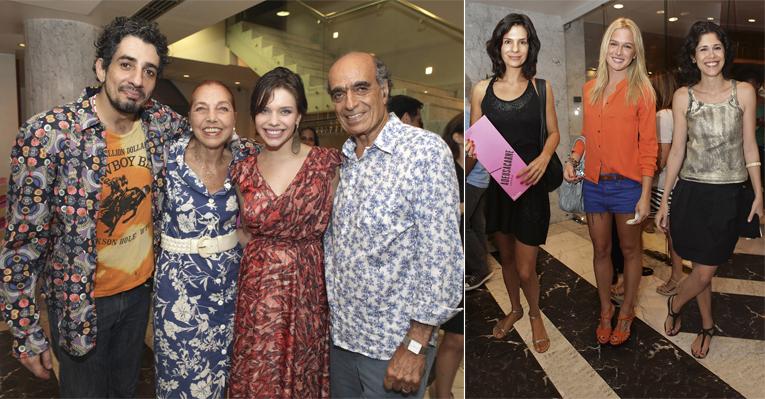 Michel Melamed e Bruna Linzmeyer recebem vips em estreia de peça