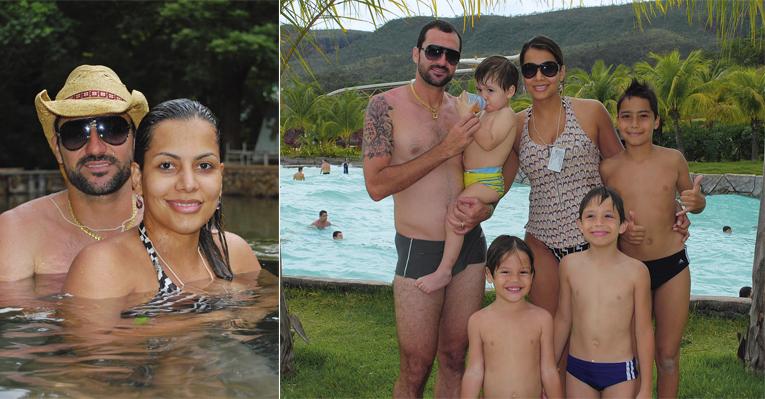 Danilo Andrade se diverte com a família em Goiás
