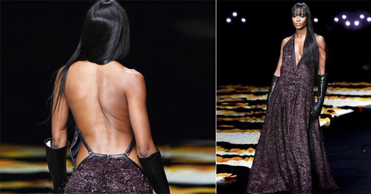 Top Naomi Campbell desfila em Milão