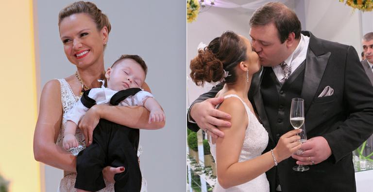 Eliana promove casamento no palco do seu programa