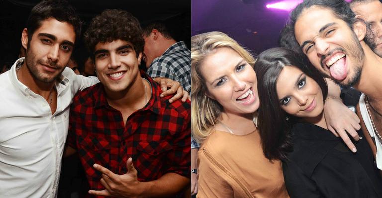 Caio Castro badala em Búzios com Wolf Maya e Giovanna Lancellotti