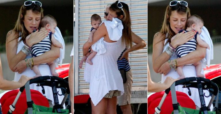 Grávida de 8 meses, Luana Piovani ‘treina’ para a chegada de Dom