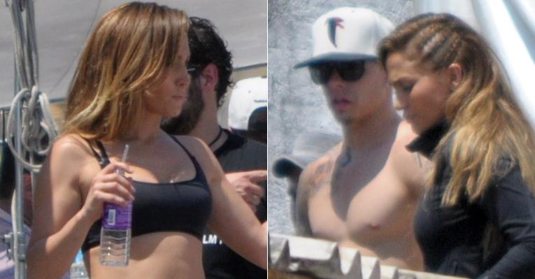 Acompanhada do namorado, Jennifer Lopez grava clipe de ‘Follow the Leader’