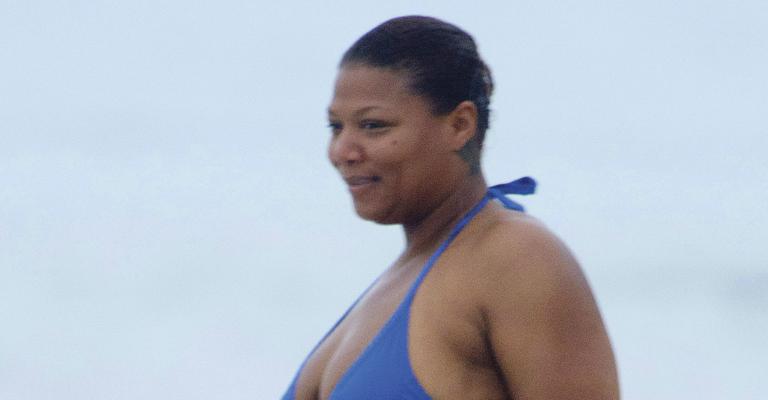 Férias da atriz Queen Latifah no Caribe