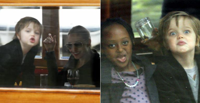 Angelina Jolie se diverte com pose das filhas para fotógrafo
