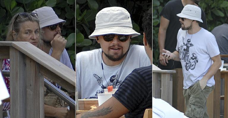 Leonardo DiCaprio curte folga em Miami com a mãe, Irmelin