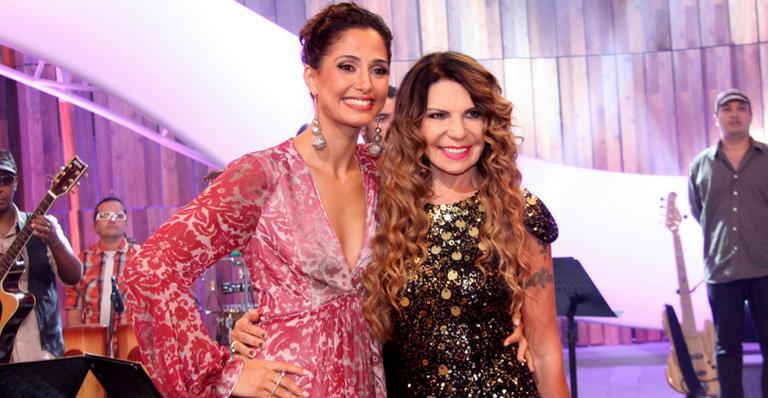 Camila Pitanga recebe Elba Ramalho em gravação do ‘Som Brasil’