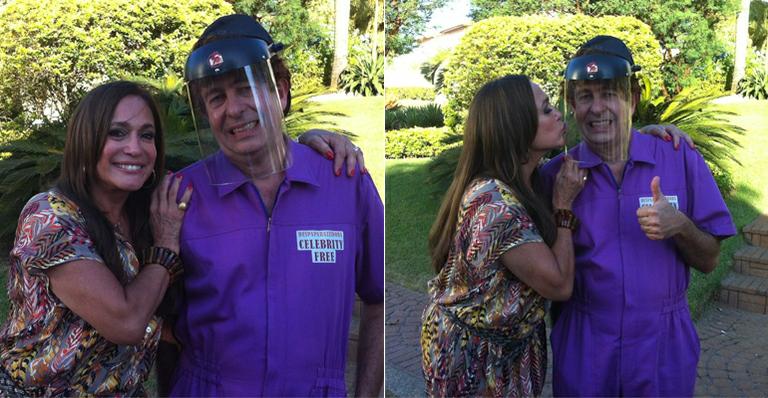 Susana Vieira grava cena com Reinaldo no ‘Casseta & Planeta’