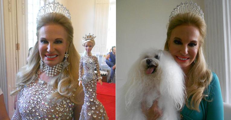 Brunete Fraccaroli desfila vestida de Barbie em evento de moda infantil