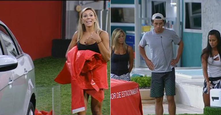 Na primeira etapa da prova do líder Fabiana ganha um carro