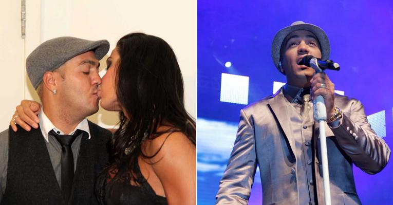 Belo recebe o carinho de Gracyanne Barbosa antes de show
