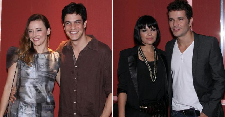 Mateus Solano e Vanessa Giácomo recebem convidados na pré-estreia de filme no Rio