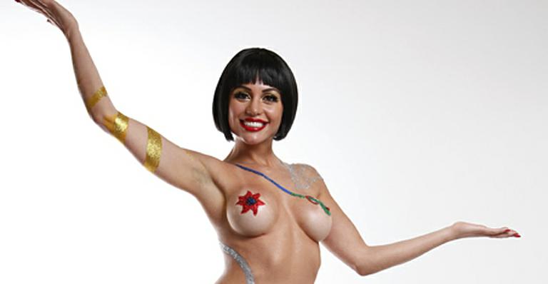 Maria Melilo surge como Globeleza em programa humorístico da Globo