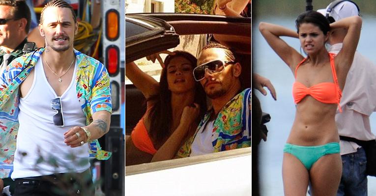 Com dreadlocks e tatuagens, James Franco aparece irreconhecível em filmagem com Selena Gomez
