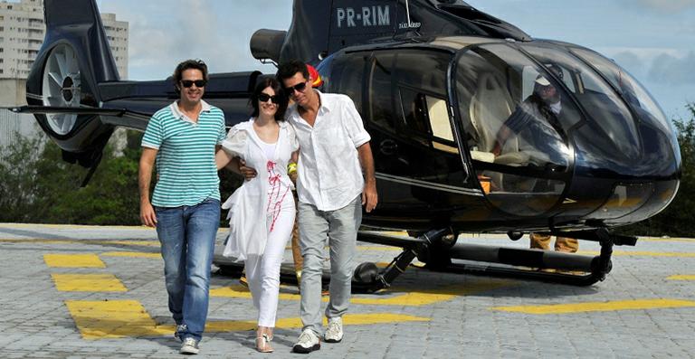 Cinzas de Chico Anysio são jogadas em voo de helicóptero no Projac