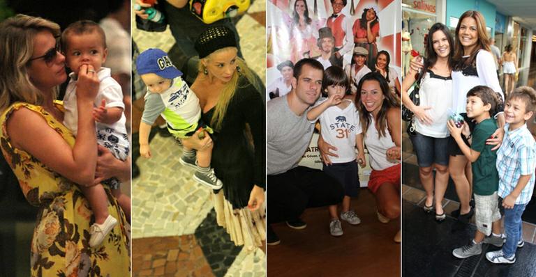Danielle Winits, Nívea Stelmann e outros famosos dedicam o sábado aos filhos