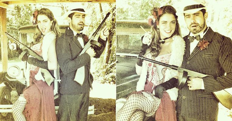 À la Bonnie e Clyde, Laisa e Yuri brincam de mafiosos