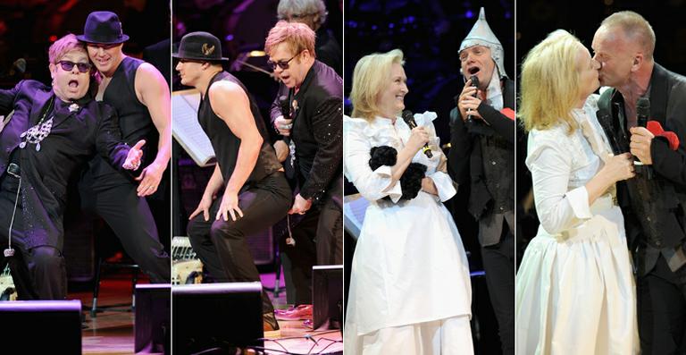 Elton John dança com Channing Tatum e Meryl Streep beija Sting