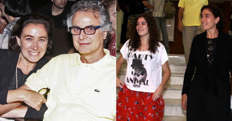 Em família, Lilia Cabral confere reestreia de musical no teatro
