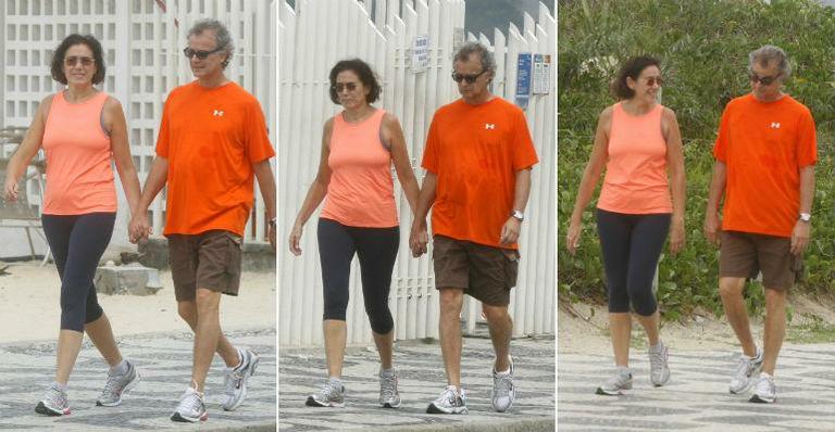 Lilia Cabral curte feriado com marido