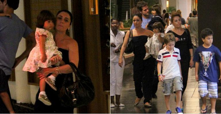 Giovanna Antonelli em passeio com a família no Rio