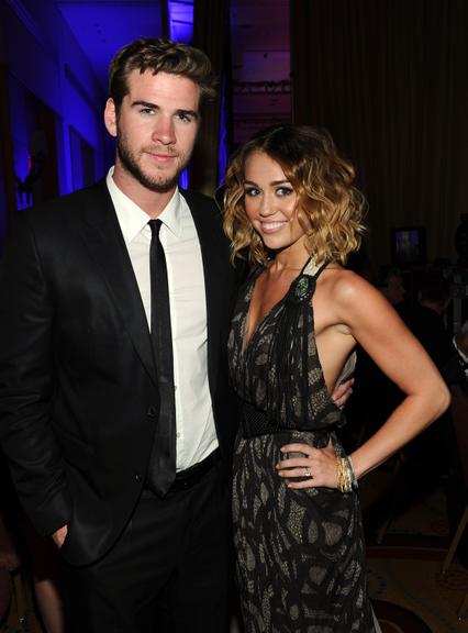 Miley Cyrus e o namorado Liam Hemsworth