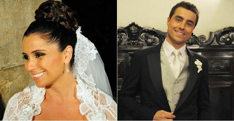 Elenco grava cenas do casamento de Cláudia e Vicente em ‘Aquele Beijo’