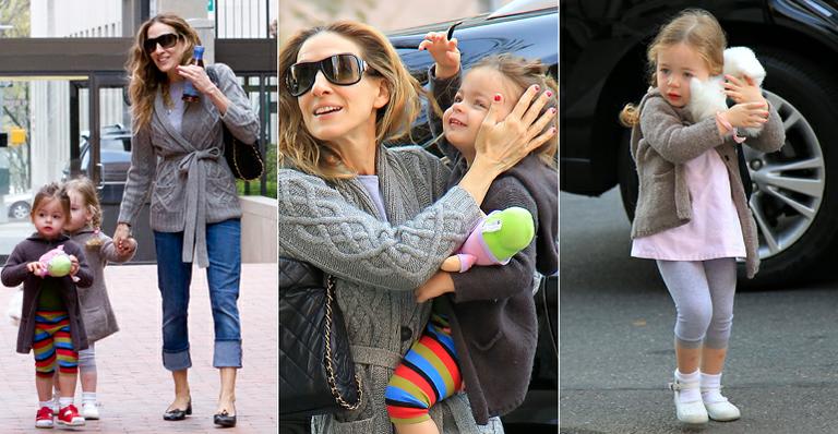 Sarah Jessica Parker e as gêmeas Tabitha e Marion esbanjam estilo pelas ruas de NY
