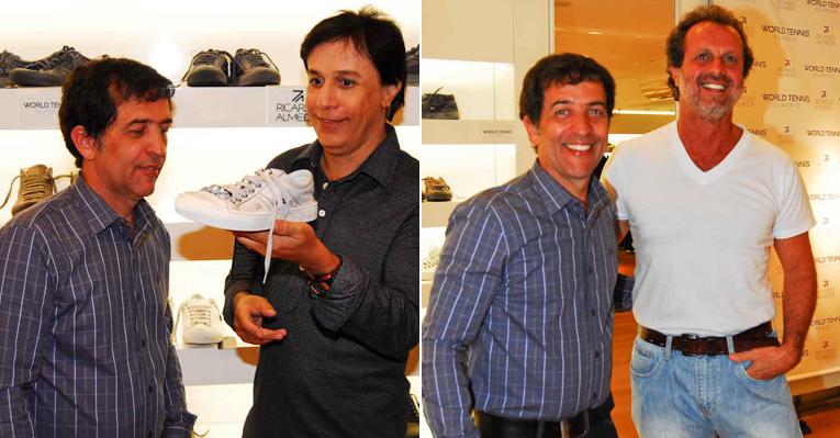 Ricardo Almeida recebe famosos em lançamento de sua linha de tênis