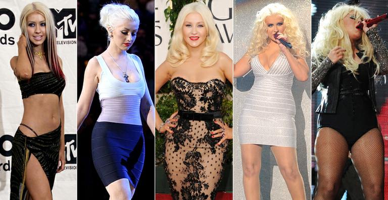 As transformações no corpo de Christina Aguilera