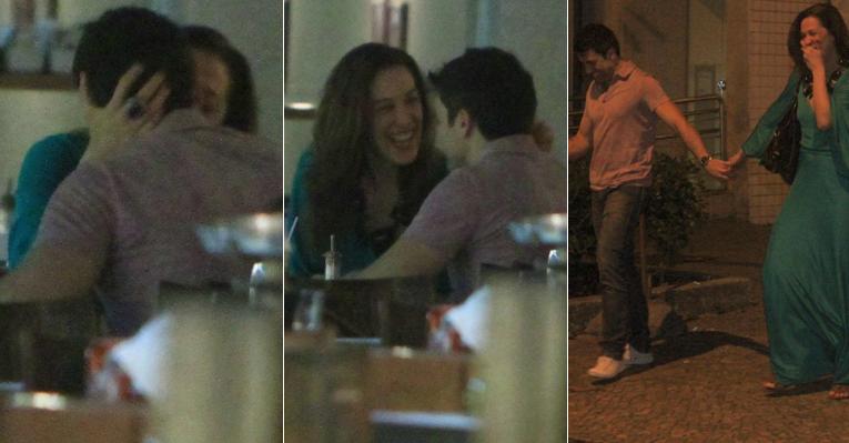 Claudia Raia e Jarbas Homem de Mello curtem jantar romântico