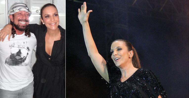 Ivete Sangalo agita o Axé Brasil em BH; cantora se encontra no camarim com o vocalista do Chiclete com Banana
