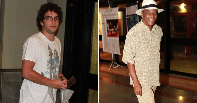 Humberto Carrão e Antonio Pitanga assistem a peça ‘Deus da Carnificina’ no Rio