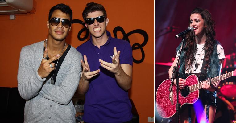 Micael Borges e Chay Suede badalam no show de Manu Gavassi