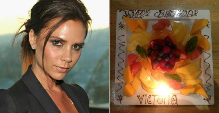 Victoria Beckham troca bolo por porção de frutas na própria festa de aniversário