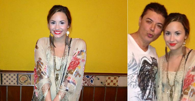 David Brazil se encontra com a cantora Demi Lovato no Rio